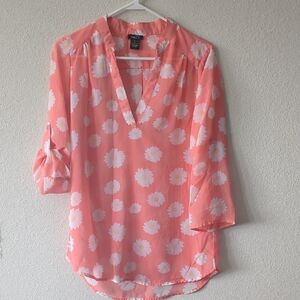 Rue21 Coral Floral Blouse
